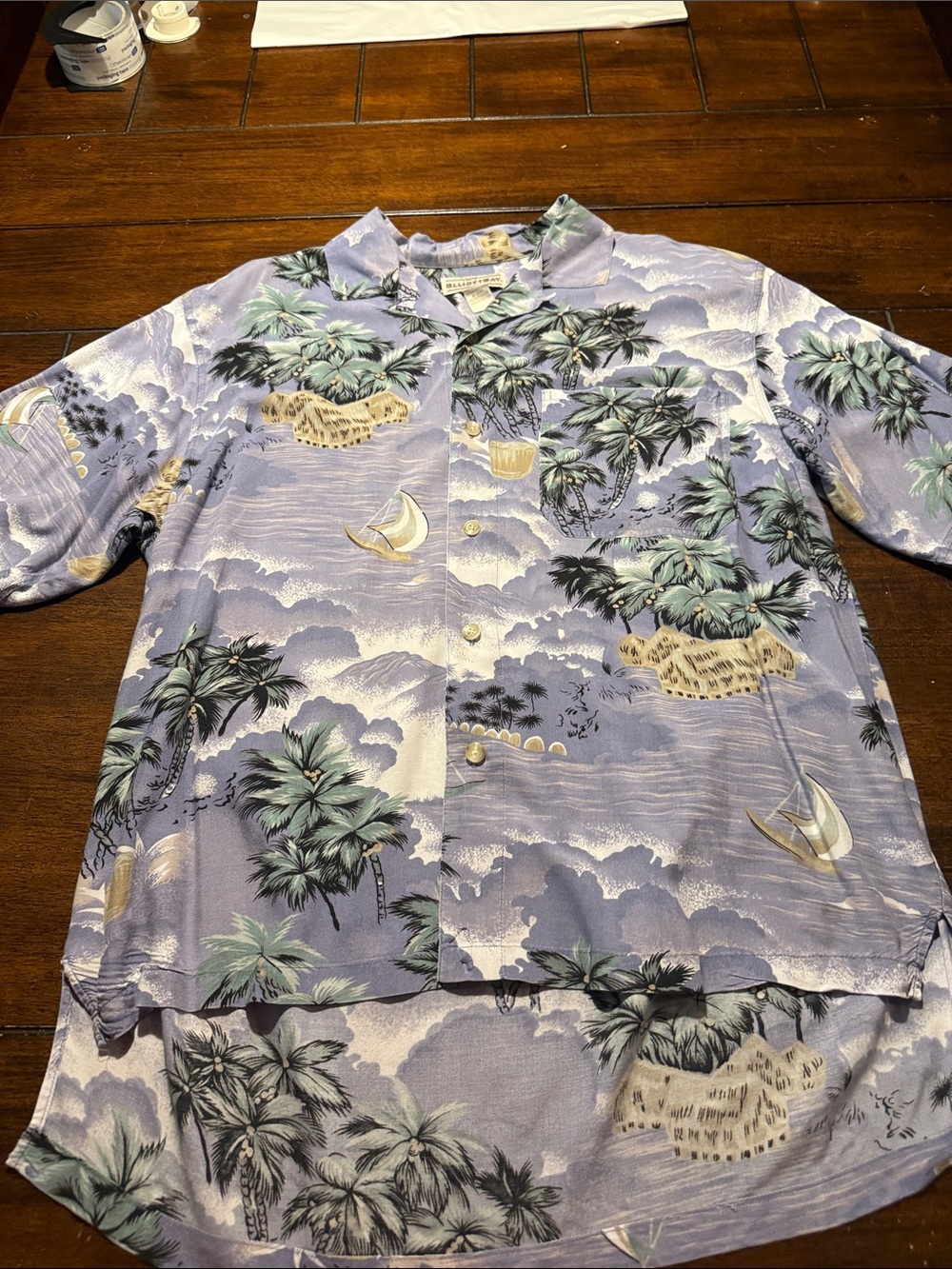 Men's Elliot Bay Print Short-Sleeve Button-Down Shirt